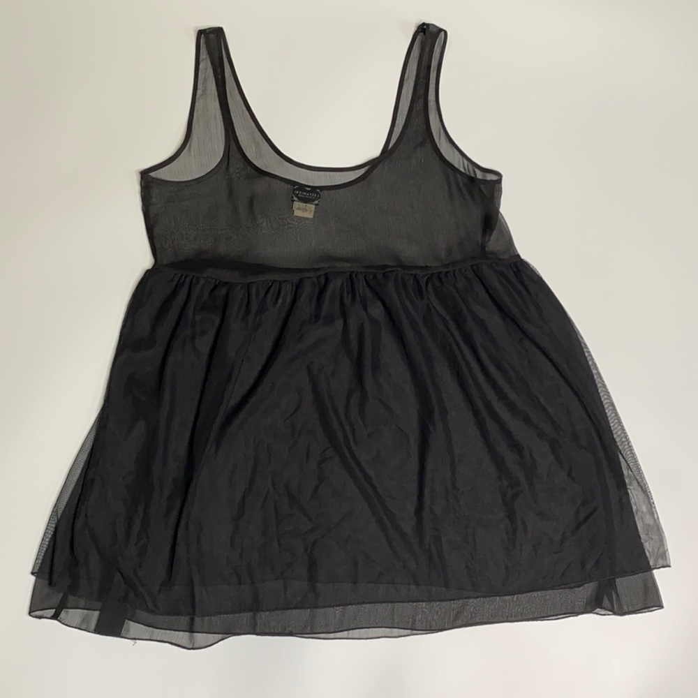 Intimately Free People Black Shear Layered Top Large